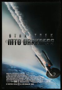 1w731 STAR TREK INTO DARKNESS advance DS 1sh '13 Peter Weller, cool image of crashing starship!