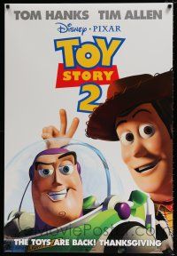 1w790 TOY STORY 2 advance DS 1sh '99 Woody, Buzz Lightyear, Disney and Pixar animated sequel!