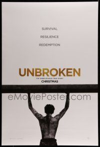 1w804 UNBROKEN teaser DS 1sh '14 Jack O'Connell, Survival. Resilience. Redemption!