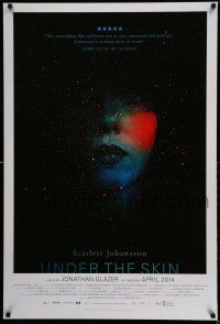 1w805 UNDER THE SKIN advance DS 1sh '13 Scarlett Johansson, sci-fi thriller, Neil Kellerhouse art!