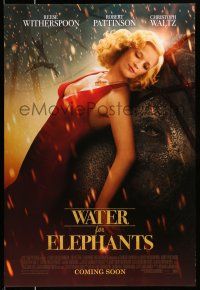 1w820 WATER FOR ELEPHANTS style C int'l advance DS 1sh '11 cool image of Reese Witherspoon!