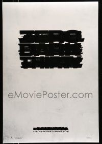 1w849 ZERO DARK THIRTY teaser DS 1sh '12 Jessica Chastain, cool redacted title design!