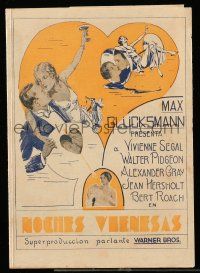 1x200 VIENNESE NIGHTS Uruguayan herald '30 Oscar Hammerstein II operetta, great romantic images!