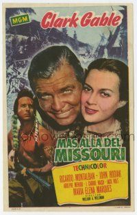 1x438 ACROSS THE WIDE MISSOURI Spanish herald '52 Clark Gable, Native American Maria Elena Marques