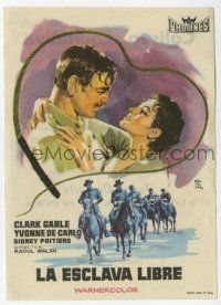 1x458 BAND OF ANGELS Spanish herald '60 different Montalban art of Clark Gable & Yvonne De Carlo!