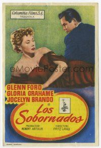1x470 BIG HEAT Spanish herald '54 Glenn Ford & sexy Gloria Grahame, Fritz Lang noir, different!