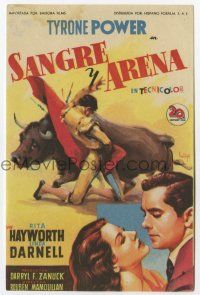 1x479 BLOOD & SAND Spanish herald '49 Tyrone Power, Rita Hayworth, different Soligo matador art!