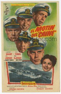1x495 CAINE MUTINY Spanish herald '54 Humphrey Bogart, Jose Ferrer, Van Johnson & Fred MacMurray!