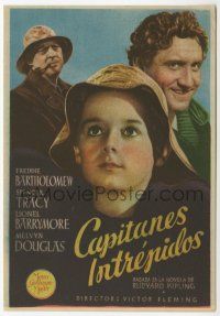 1x503 CAPTAINS COURAGEOUS 1pg Spanish herald '40 Spencer Tracy, Bartholomew, Barrymore, different!