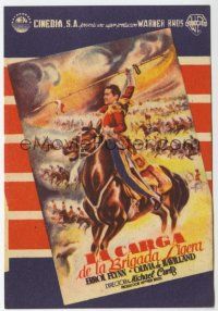 1x511 CHARGE OF THE LIGHT BRIGADE Spanish herald R62 different Raga art of Errol Flynn on horse!
