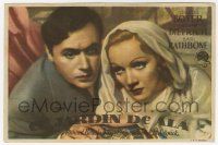 1x570 GARDEN OF ALLAH Spanish herald '47 different c/u of Marlene Dietrich & Charles Boyer!