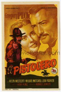 1x586 GUNFIGHTER Spanish herald '50 different art of outlaw Gregory Peck by Soligo!