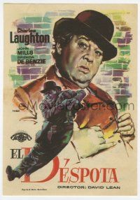1x596 HOBSON'S CHOICE Spanish herald '59 David Lean, different Mac art of Charles Laughton!