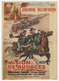 1x601 HORSE SOLDIERS Spanish herald '59 different art of John Wayne & William Holden, John Ford