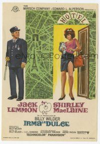1x619 IRMA LA DOUCE Spanish herald '69 Billy Wilder, Mataix art of Shirley MacLaine & Jack Lemmon!