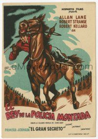 1x633 KING OF THE ROYAL MOUNTED part 1 Spanish herald '45 Canadian Mountie serial, Reiz art!