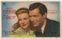 1x638 KITTY FOYLE Spanish herald '44 great romantic close up of Ginger Rogers & James Craig!