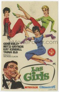 1x650 LES GIRLS Spanish herald '58 Jano art of Gene Kelly + Mitzi Gaynor, Kay Kendall & Taina Elg!