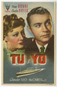 1x661 LOVE AFFAIR Spanish herald '44 different close up of Irene Dunne & Charles Boyer!