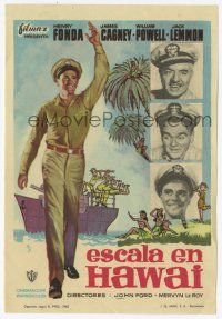 1x684 MISTER ROBERTS Spanish herald '62 Henry Fonda, Cagney, Powell, Lemmon, different MCP art!
