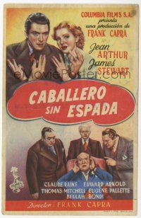 1x688 MR. SMITH GOES TO WASHINGTON Spanish herald '49 Capra, James Stewart, Jean Arthur, different