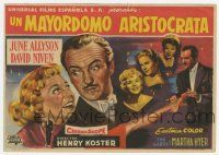 1x693 MY MAN GODFREY Spanish herald '59 different artwork of June Allyson & butler David Niven!