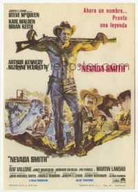 1x696 NEVADA SMITH Spanish herald '66 great full-length artwork of cowboy Steve McQueen!