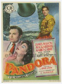 1x710 PANDORA & THE FLYING DUTCHMAN Spanish herald '52 James Mason & sexy Ava Gardner, different!