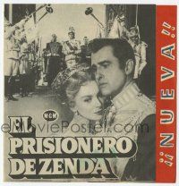 1x719 PRISONER OF ZENDA Spanish herald '54 different images of Stewart Granger & Deborah Kerr!
