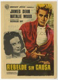 1x729 REBEL WITHOUT A CAUSE Spanish herald '64 great different art of James Dean, Natalie Wood!