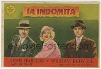 1x731 RECKLESS Spanish herald R40s different image of Jean Harlow, William Powell & Franchot Tone!
