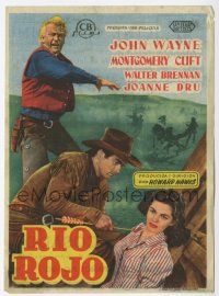 1x732 RED RIVER Spanish herald '53 John Wayne, Montgomery Clift, Joanne Dru, Howard Hawks