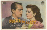 1x750 SALTY O'ROURKE Spanish herald '45 different c/u of Alan Ladd & Gail Russell, Raoul Walsh