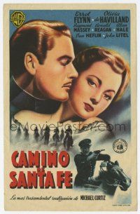 1x752 SANTA FE TRAIL Spanish herald '48 Errol Flynn, Olivia De Havilland, Curtiz, different art!