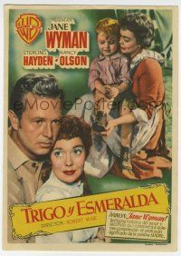 1x775 SO BIG Spanish herald '53 Jane Wyman, Sterling Hayden, Edna Ferber's Pulitzer Prize novel!