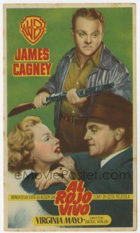 1x854 WHITE HEAT 1pg Spanish herald '50 James Cagney & Virginia Mayo in classic noir, different!