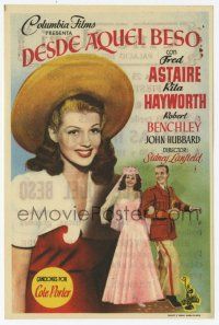 1x868 YOU'LL NEVER GET RICH Spanish herald '50 Fred Astaire & beautiful Rita Hayworth, different!