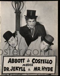 1x211 ABBOTT & COSTELLO MEET DR. JEKYLL & MR. HYDE Danish program '54 Bud & Lou with Boris Karloff!