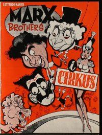 1x223 AT THE CIRCUS Danish program R60s Groucho, Chico & Harpo Marx, different photos & artwork!