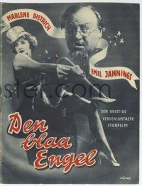 1x238 BLUE ANGEL Danish program R52 Josef von Sternberg, Jannings, Marlene Dietrich, different!