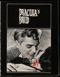 1x241 BRIDES OF DRACULA Danish program '69 Terence Fisher, Hammer, Peter Cushing, different images!