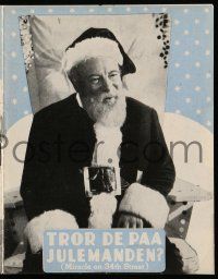 1x333 MIRACLE ON 34th STREET Danish program '47 Edmund Gwenn as Santa Claus on cover, different!