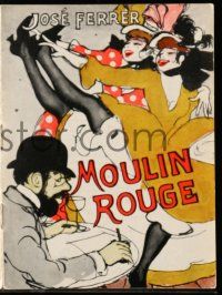 1x335 MOULIN ROUGE Danish program '55 Maggi Baaring art of Jose Ferrer as Toulouse-Lautrec!