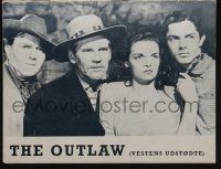 1x354 OUTLAW Danish program '62 Jane Russell, Jack Buetel, Howard Hughes, different images!