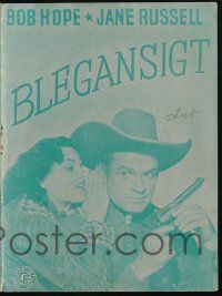 1x355 PALEFACE Danish program '48 different images of cowboy Bob Hope & sexy Jane Russell!
