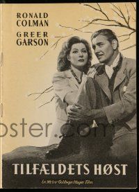 1x364 RANDOM HARVEST Danish program '47 different images of Ronald Colman & pretty Greer Garson!