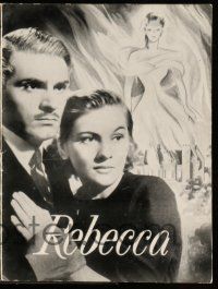 1x367 REBECCA Danish program '51 Hitchcock, different images of Laurence Olivier & Joan Fontaine!