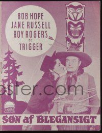 1x390 SON OF PALEFACE Danish program '52 Bob Hope, sexy Jane Russell, Roy Rogers, different!