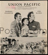 1x419 UNION PACIFIC Danish program '39 Cecil B. DeMille, Barbara Stanwyck, Joel McCrea, different!