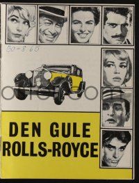 1x432 YELLOW ROLLS-ROYCE Danish program '65 Shirley MacLaine, Alain Delon, many different images!